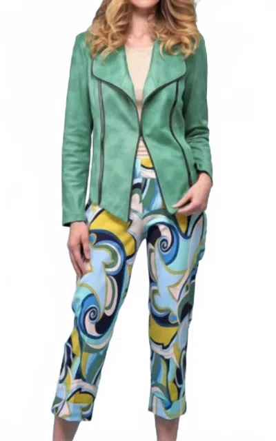 Insight Faux Leather Jacket In Green In Green