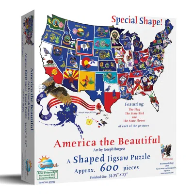 Sunsout America The Beautiful 1000 Piece Jigsaw Puzzle For Adults Special Shape In White