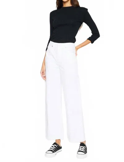 Kancan Mara Ultra High Rise 90's Wide Leg Jeans In White In White