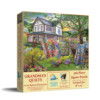 Sunsout Grandma's Quilts 500 Piece Jigsaw Puzzle For Adults In Multi