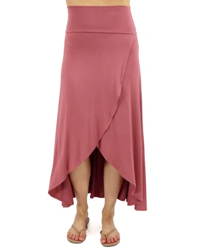Grace & Lace Wrap High-low Maxi Skirt In Terracotta In Pink