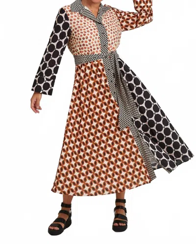 Brave + True Lucy Midi Dress In Vienna In Red