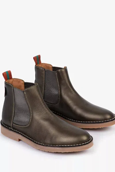 Penelope Chilvers Women's Rambla Metallic Leather Boot In Brown In Brown