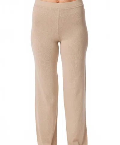 French Kyss Knit Lounge Pant In Beige In Brown