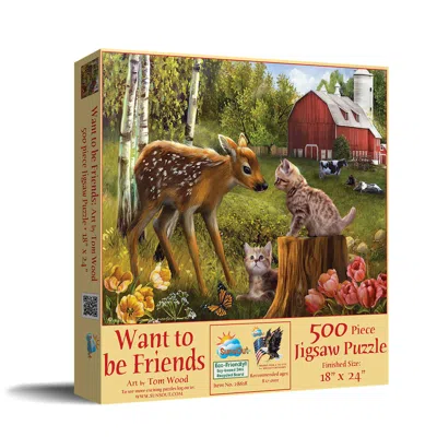 Sunsout Want To Be Friends 500 Piece Jigsaw Puzzle For Adults In Multi