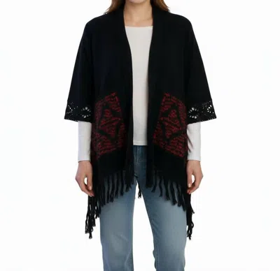 M.rena Oversized Open Front Cardigan In Ink In Blue