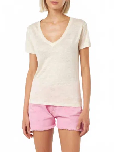 Mc2 Saint Barth Eloise Linen Tee In Off White In White