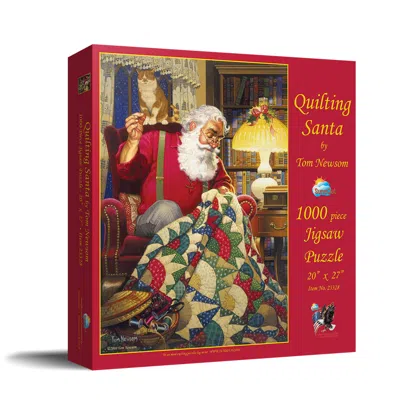 Sunsout Quilting Santa 1000 Piece Jigsaw Puzzle For Adults Christmas In Multi