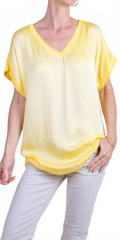 Gigi Moda Mirabella V-neck Top In Yellow In Yellow