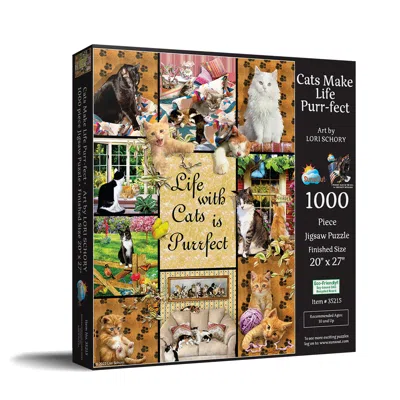 Sunsout Cats Make Life Purr-fect 1000 Piece Jigsaw Puzzle For Adults In Multi