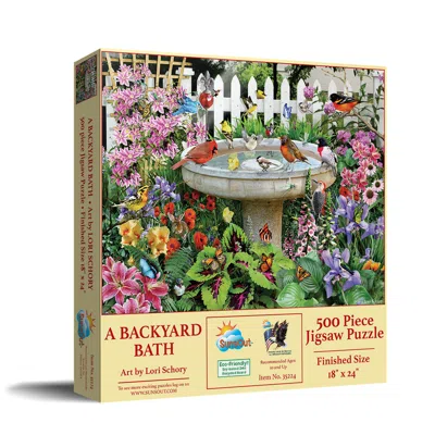 Sunsout A Backyard Bath 500 Piece Jigsaw Puzzle For Adults In Multi