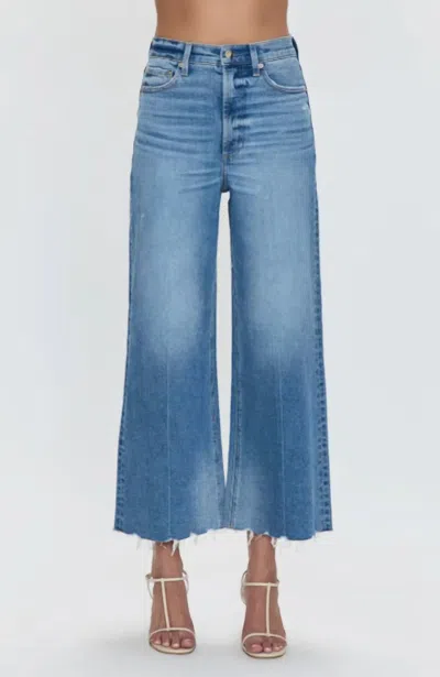 Pistola Lana Crop High Rise Ultra Wide Leg Jeans In Rhythm Vintage In Blue
