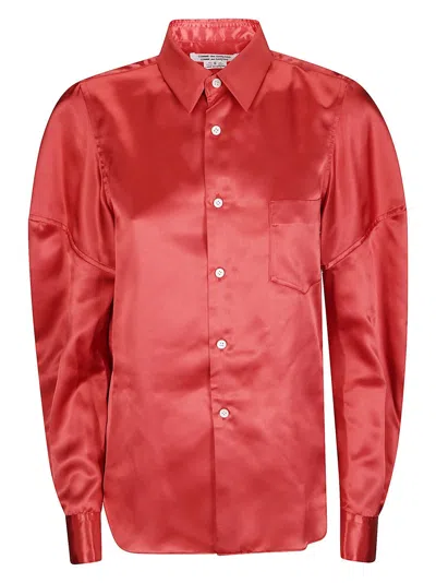 Comme Des Garçons Tailored Neutrals Blouse With Elegant Details In Red