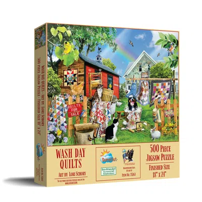 Sunsout Wash Day Quilts 500 Piece Jigsaw Puzzle For Adults In Multi