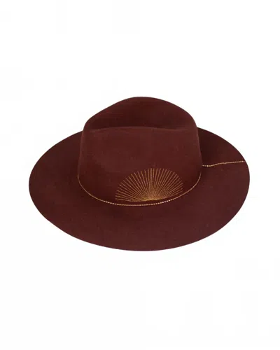 Van Palma Women's Basile Hat In Burgundy In Brown
