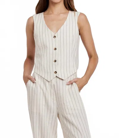 Another Love Cecilia Novelty Vest In White In Neutral