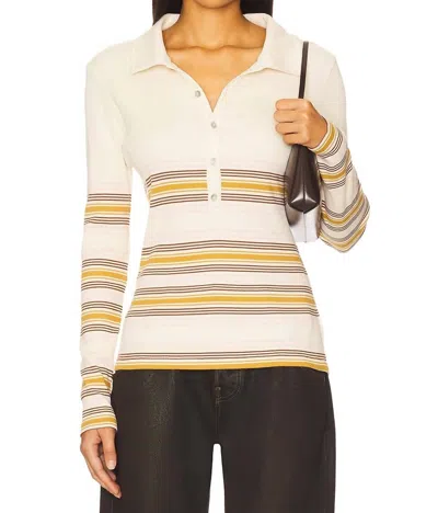 Amo Desiree Tee In Bone/multi In White