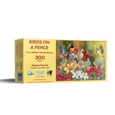 Sunsout Birds On A Fence 300 Piece Jigsaw Puzzle For Adults In Multi