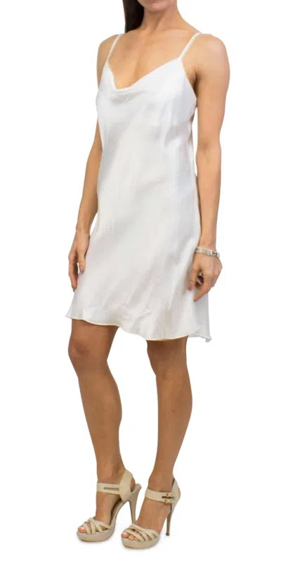 Gigi Moda Madonna Satin Mini Dress In White In White