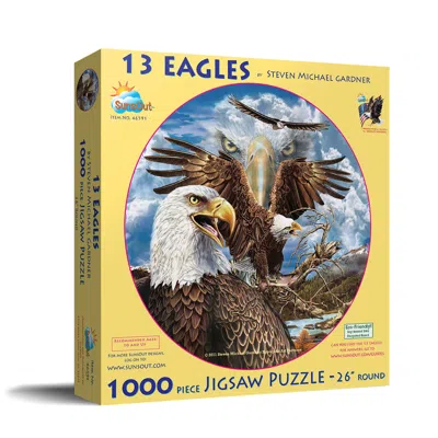 Sunsout 13 Eagles 1000 Piece Jigsaw Puzzle For Adults Round In Multi