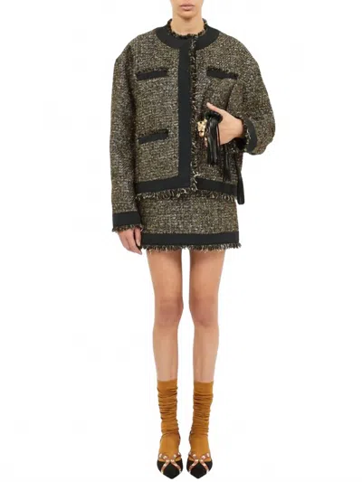 Ulla Johnson Carmella Tweed Coat In Tapestry In Green