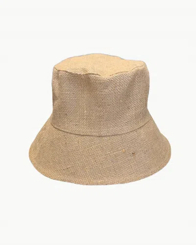 Van Palma Women's Sofia Jute Bucket Hat In Natural In White