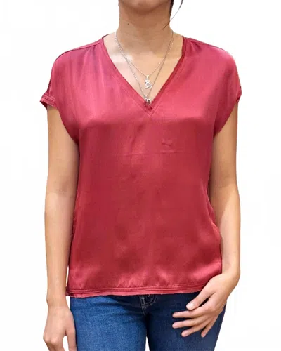 Go By Go Silk Go Raw Revisited Tee In Campari In Pink