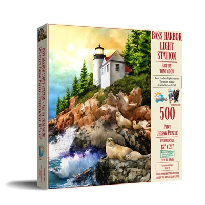 Sunsout Bass Harbor Light Station 500 Piece Jigsaw Puzzle For Adults In Multi