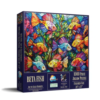 Sunsout Beta Fish Stained Glass 1000 Piece Jigsaw Puzzle For Adults In Multi
