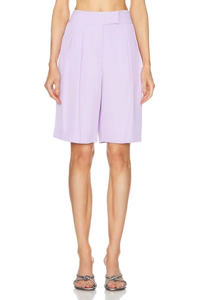 The Sei Double Pleat Shorts In Icy Lilac In Pink