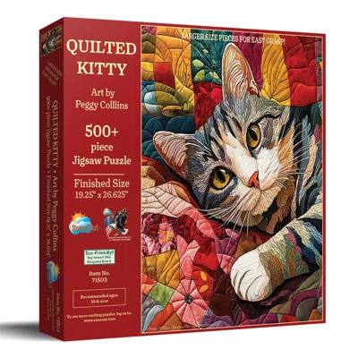 Sunsout Quilted Kitty 500 Piece Jigsaw Puzzle For Adults Large Pieces In Multi