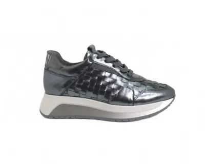 Softwaves Women's Krissa Woven Tie Sneakers In Anthracite In Gray