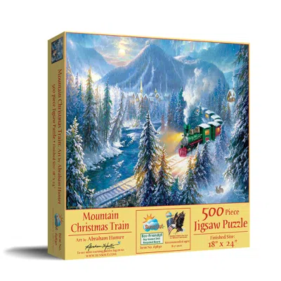 Sunsout Mountain Christmas Train 500 Piece Jigsaw Puzzle For Adults Christmas In Multi