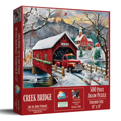 Sunsout Creek Bridge 500 Piece Jigsaw Puzzle For Adults Christmas In Multi