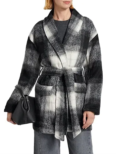 Splendid Vanessa Plaid Jacket In Black/white In Multi