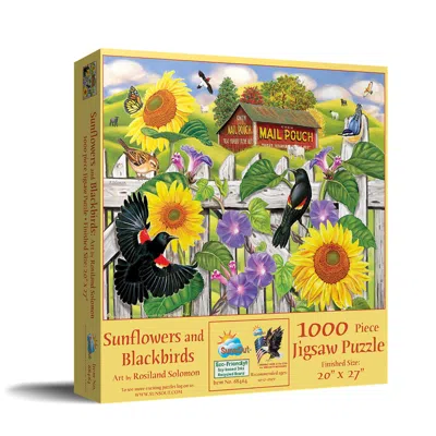 Sunsout Sunflowers And Blackbirds 1000 Piece Jigsaw Puzzle For Adults In Multi