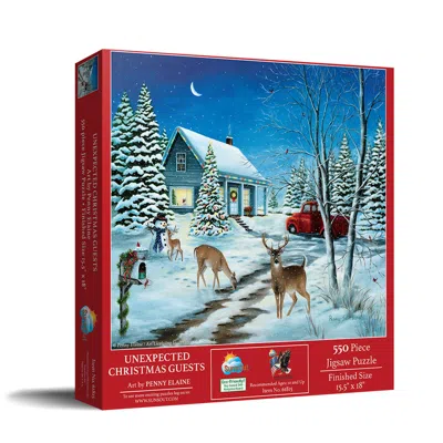 Sunsout Unexpected Christmas Guests 550 Piece Jigsaw Puzzle For Adults Christmas In Multi