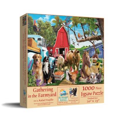 Sunsout Gathering In The Farmyard 1000 Piece Jigsaw Puzzle For Adults In Multi