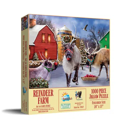 Sunsout Reindeer Farm 1000 Piece Jigsaw Puzzle For Adults Christmas In Multi