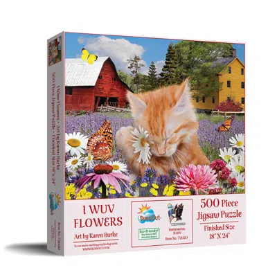 Sunsout I Wuv Flowers 500 Piece Jigsaw Puzzle For Adults In Multi