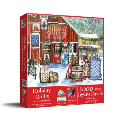 Sunsout Holiday Quilts 1000 Piece Jigsaw Puzzle For Adults Christmas In Red