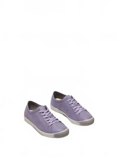 Softinos Women's Cool Leather Lace-up Sneaker In Violet In Purple