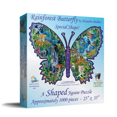 Sunsout Rainforest Butterfly 1000 Piece Jigsaw Puzzle For Adults Special Shape In Multi
