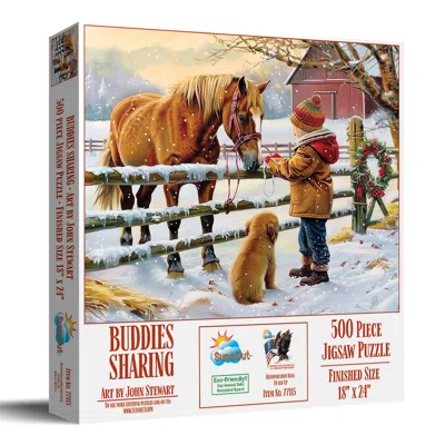 Sunsout Buddies Sharing 500 Piece Jigsaw Puzzle For Adults In White