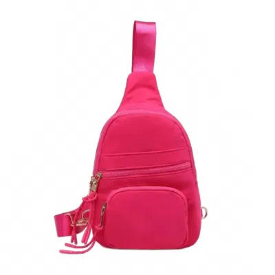 Urban Expressions Women's Sid Nylon Sling Backpack In Rose Pink In Pink