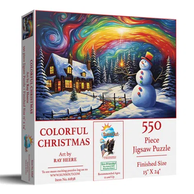 Sunsout Colorful Christmas 550 Piece Jigsaw Puzzle For Adults In Multi