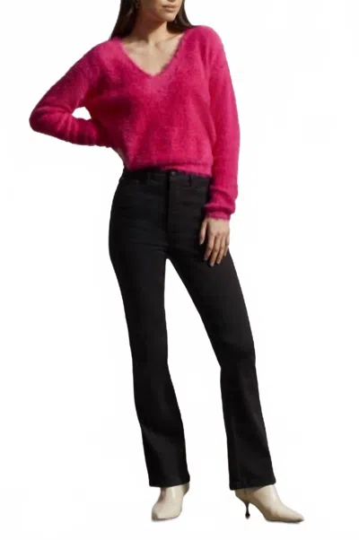 Tribal Brooke Hugging Microflare Jeans In Jetblack In Multi