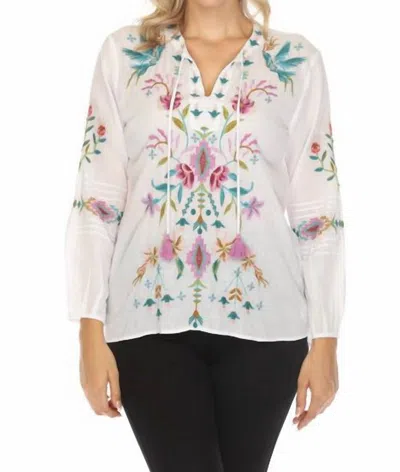 Johnny Was Women's Gabriella Blouse In White In White