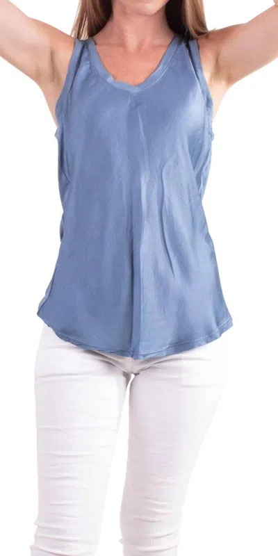 Gigi Moda Nola Scoop Neck Tank Top In Blue In Blue