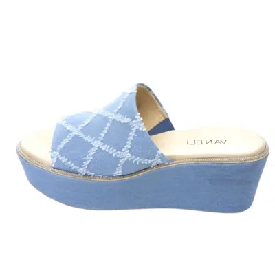 Vaneli Women's Hero Wedge Sandals In Blue Jeans In Blue